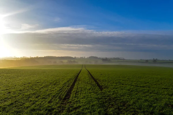 Northamptonshire - Woodend, İngiltere'de kırsal bir sahnede