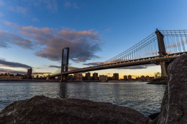 New York/ABD-1/3/18 - ikonik köprü Manhattan ve Brooklyn bağlayan