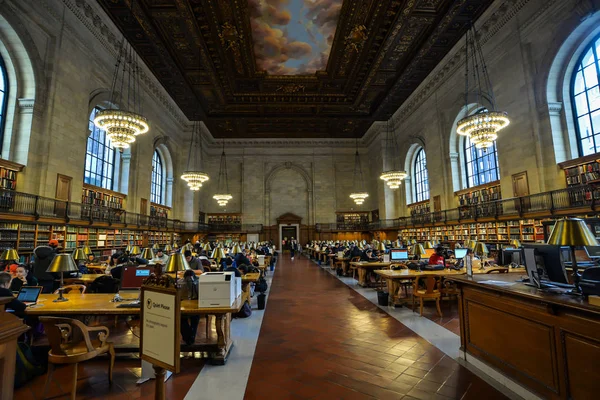 Die Ikonische Bibliothek New York Usa — Stockfoto