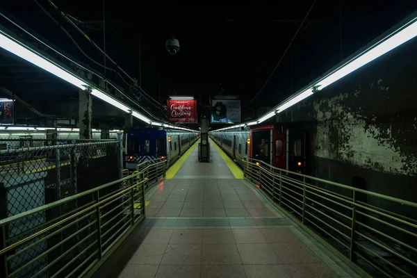Nova York Eua Icônica Estação Ferroviária Antiga Nova York Eua — Fotografia de Stock