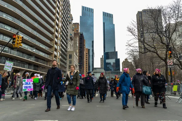 New York Usa Účastníků Známky Žen Březen 2019 — Stock fotografie