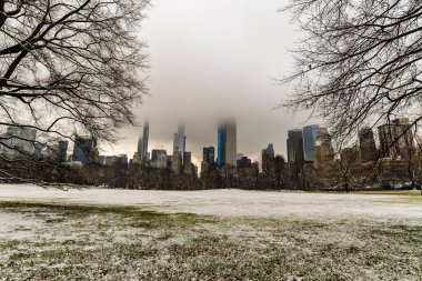 Sabah Central Park'ta bir kar yağışı sonra
