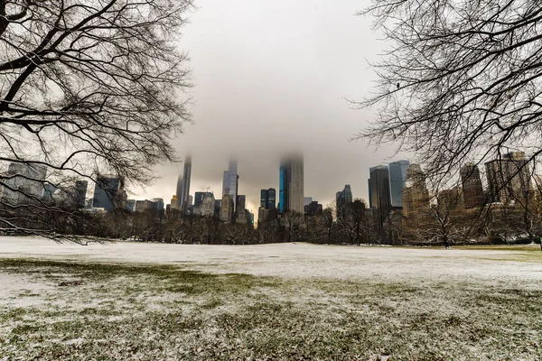 Sabah Central Park'ta bir kar yağışı sonra