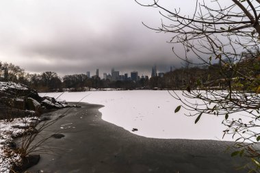 Sabah Central Park'ta bir kar yağışı sonra