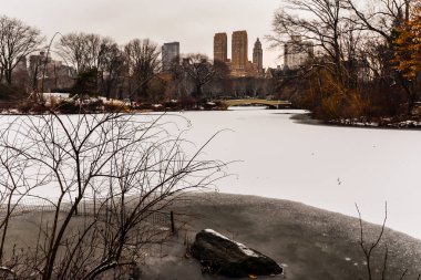 Sabah Central Park'ta bir kar yağışı sonra