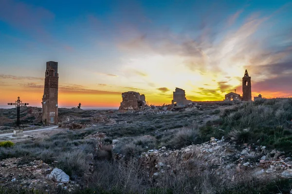 Τα ερείπια των Belchite - Ισπανία — Φωτογραφία Αρχείου