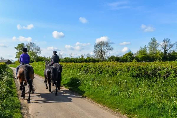 Kırsalda iki atlı var.