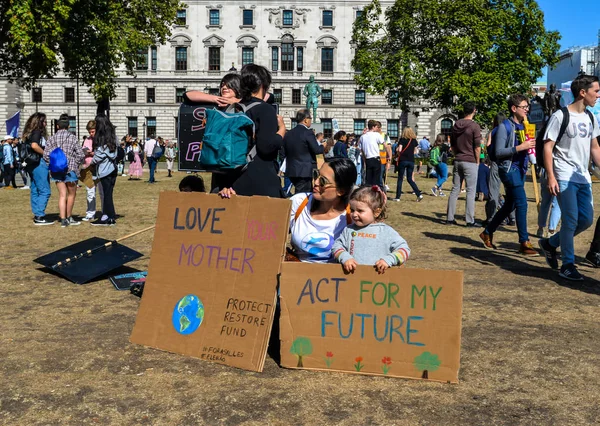 Strajk w sprawie zmian klimatu - Londyn — Zdjęcie stockowe