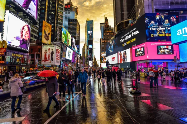 Times Square in New York City Rechtenvrije Stockfoto's