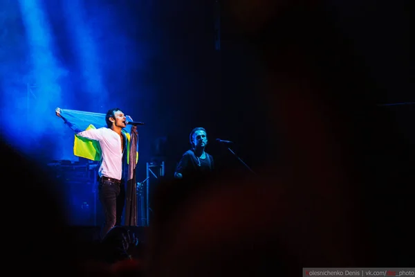 Koncert grupy Okean Elzy. Charków 06.04.2016 Stadion Metaliczny — Zdjęcie stockowe