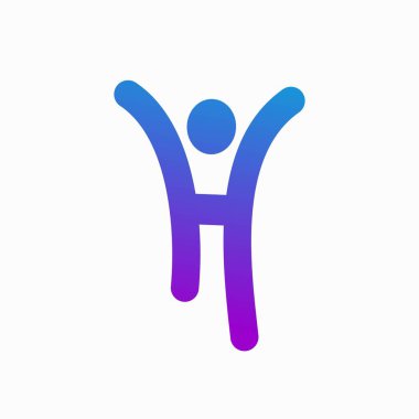 H harfi Mutlu insanlar logosu