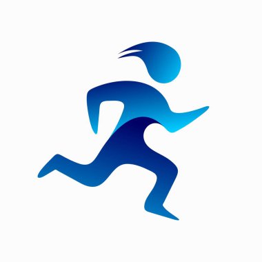 Koşu maratonu renkli insan simgeleri