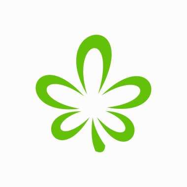 Clover vektör logo tasarımını terk eder