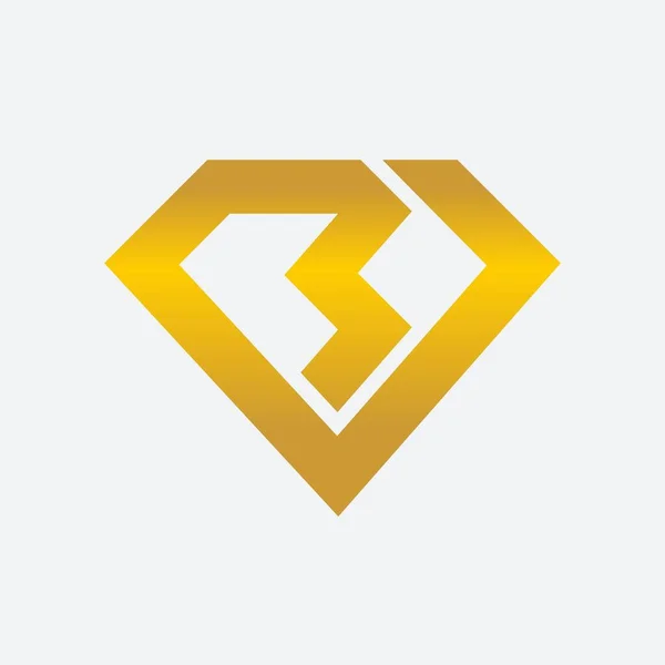 Carta Logotipo Diamante —  Vetores de Stock