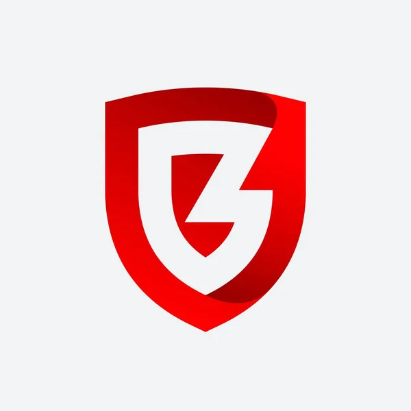 Shield Letter Logo — Stock Vector