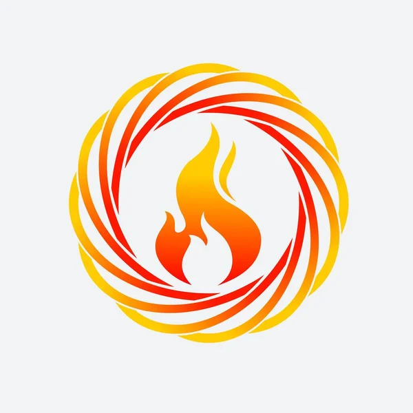 Логотип Вектора Circle Fire — стоковый вектор
