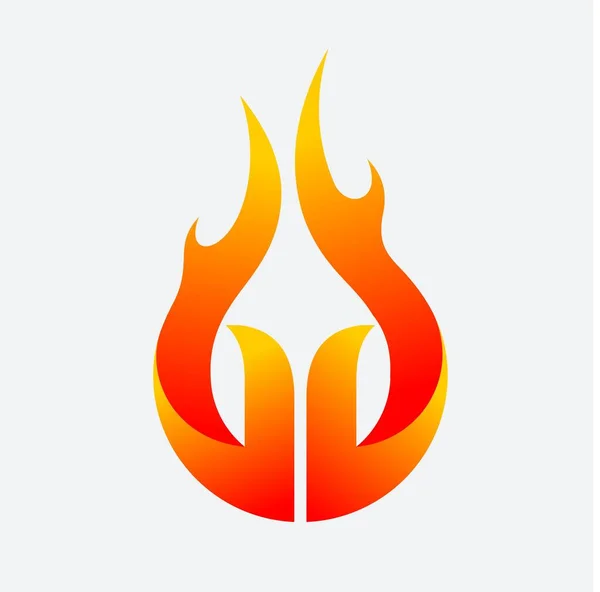 Logotipo Carta Fogo —  Vetores de Stock