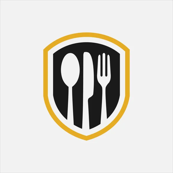 Design Logo Alimentos Seguros —  Vetores de Stock