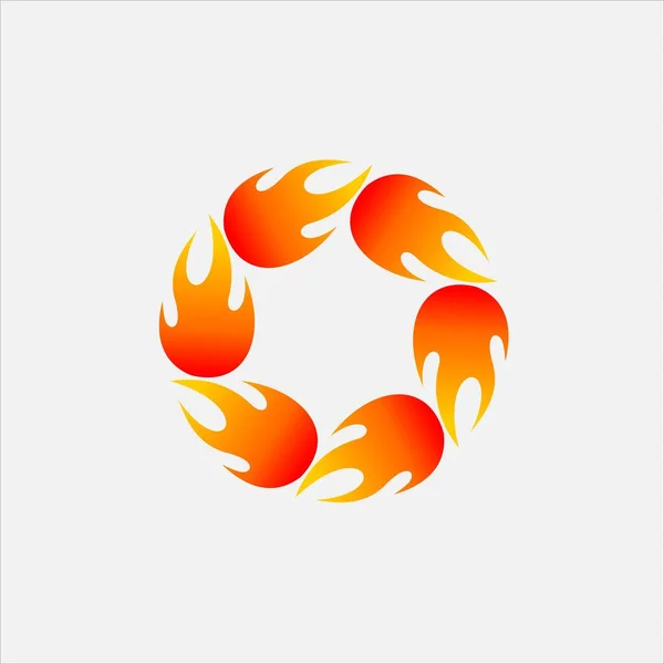 Feuer Logo Design — Stockvektor