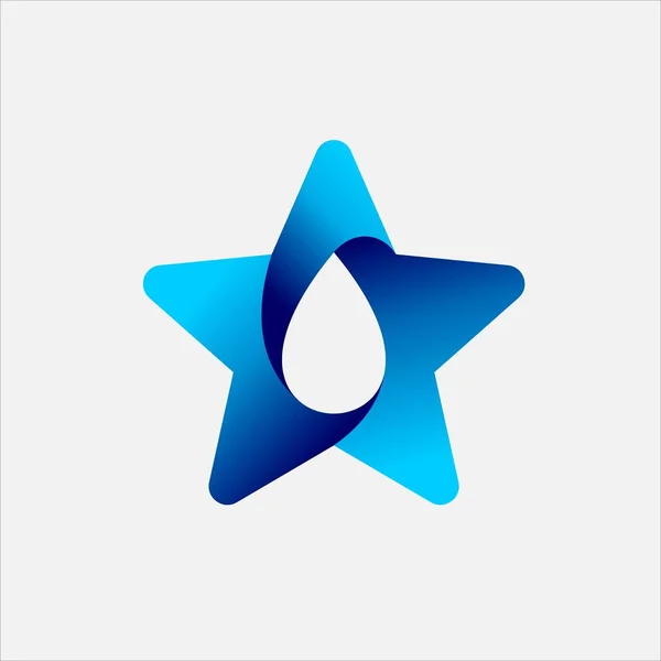 Waterdruppels Logo Ontwerp — Stockvector