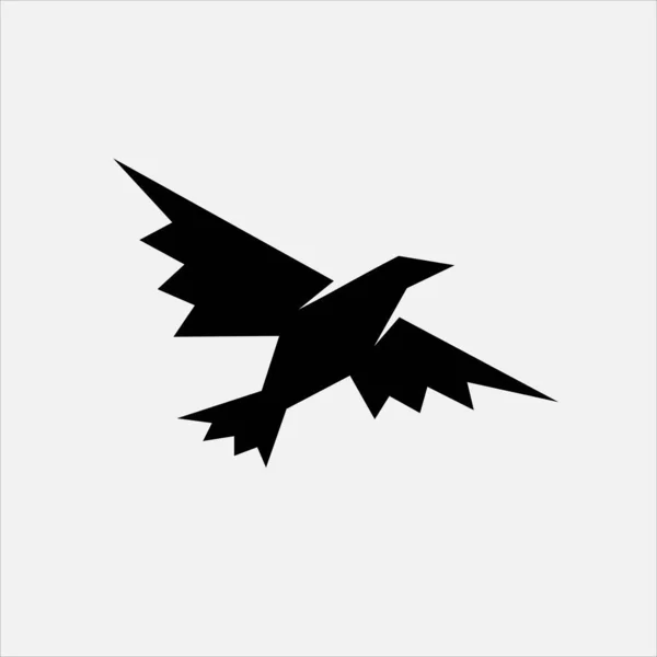 Design Geométrico Logotipo Pássaro — Vetor de Stock