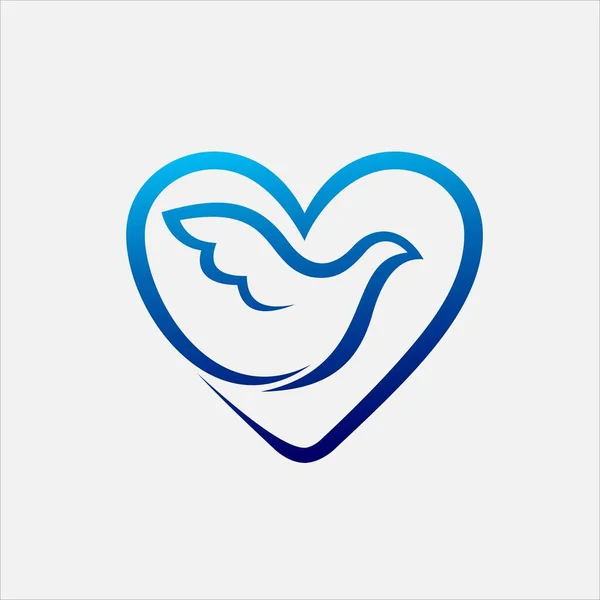 Logo Love Dove Design — Image vectorielle