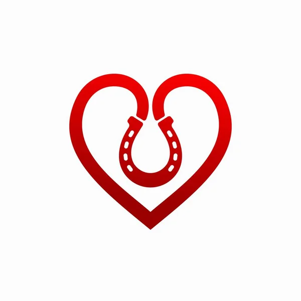 Horse Lovers Design Logo — Vetor de Stock