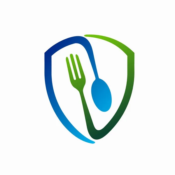 Szablon Logo Bezpiecznej Żywności — Wektor stockowy