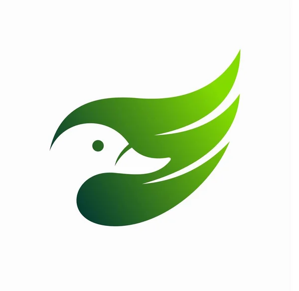 Шаблон Duck Green Logo — стоковый вектор