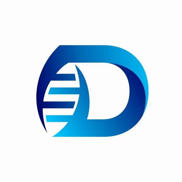 Dna Buchstabe Logo — Stockvektor