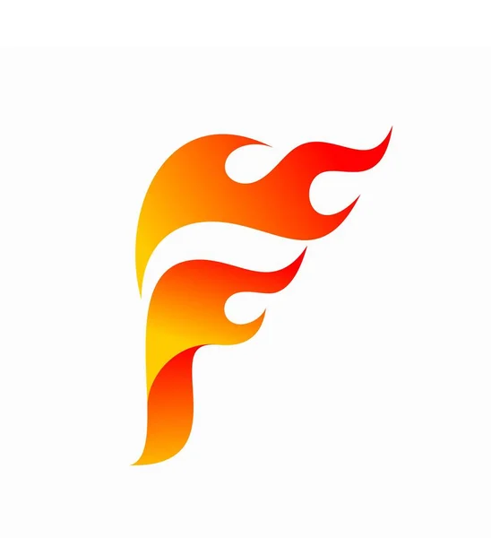 Lettre Logo Qui Forme Feu — Image vectorielle