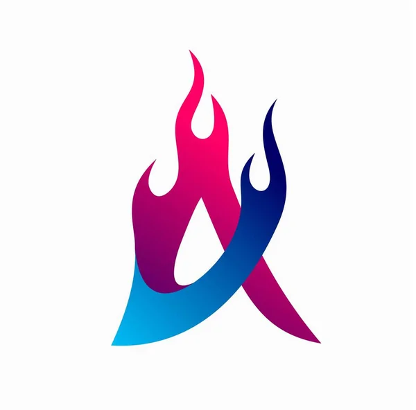 Písmeno Logo Které Tvoří Oheň — Stockový vektor