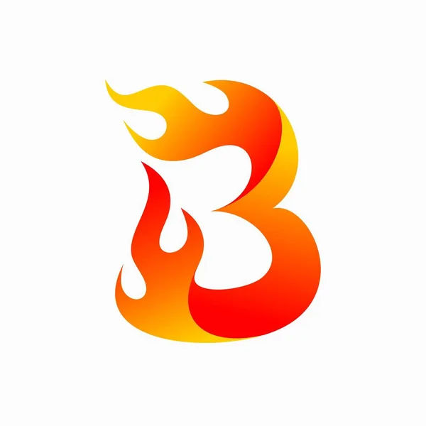 Логотип Буквы Образующий Огонь — стоковый вектор
