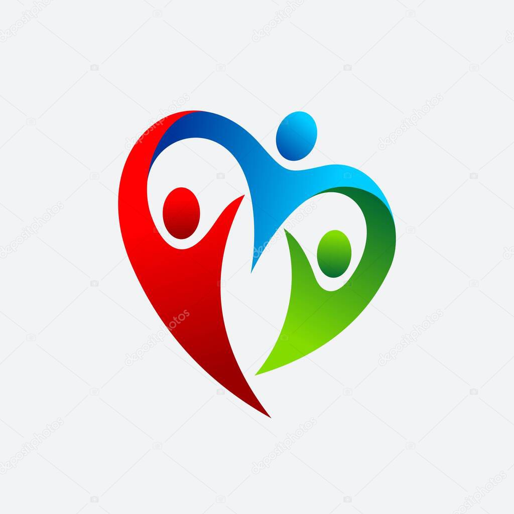 Love Family Vector logo