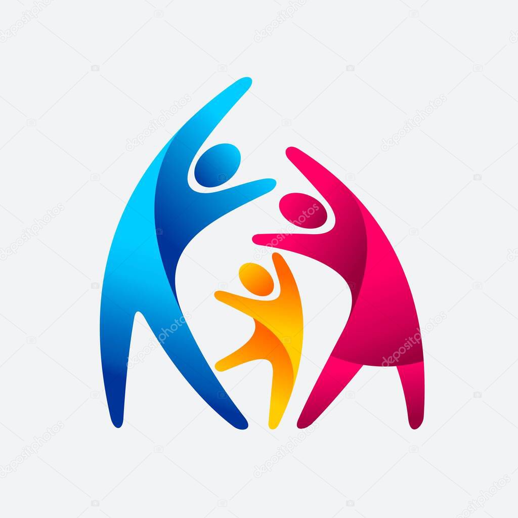 Healthy Family Vector logo