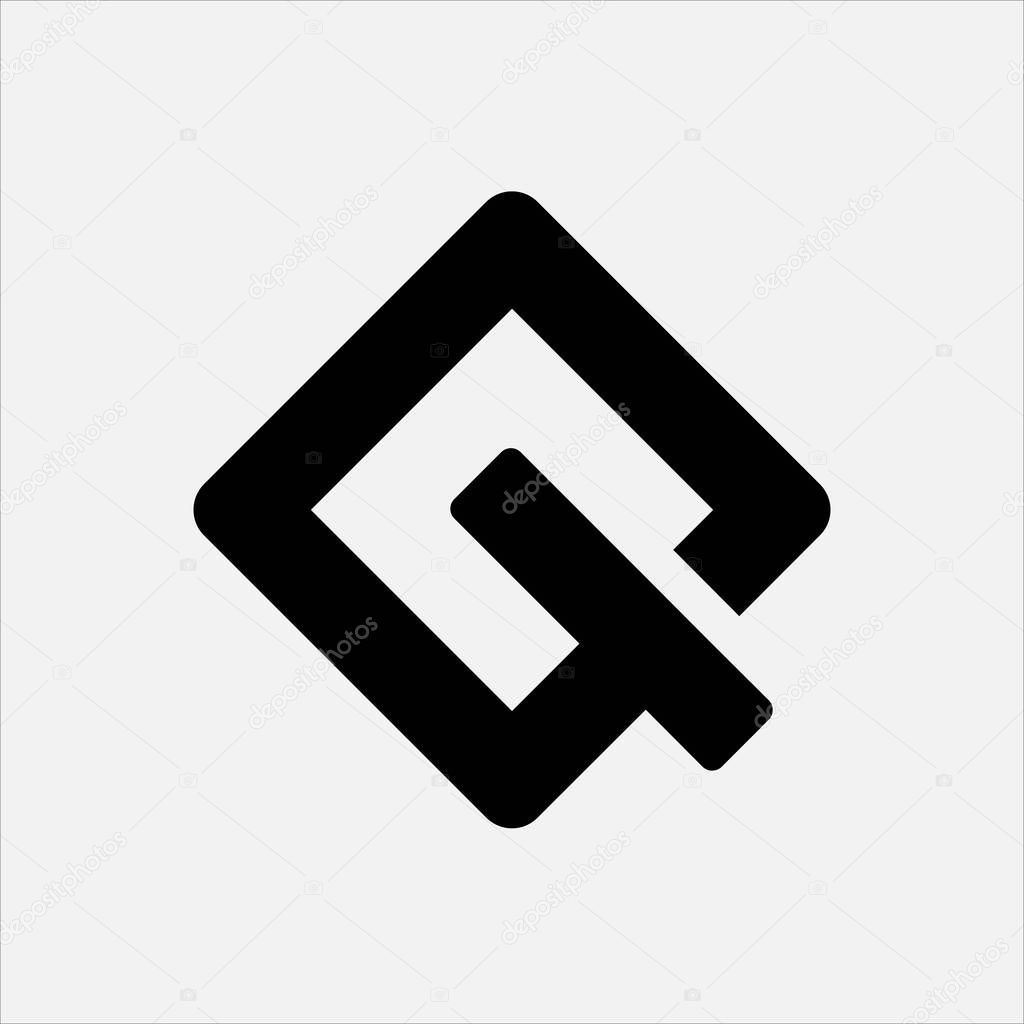 Letter GQ Logo design