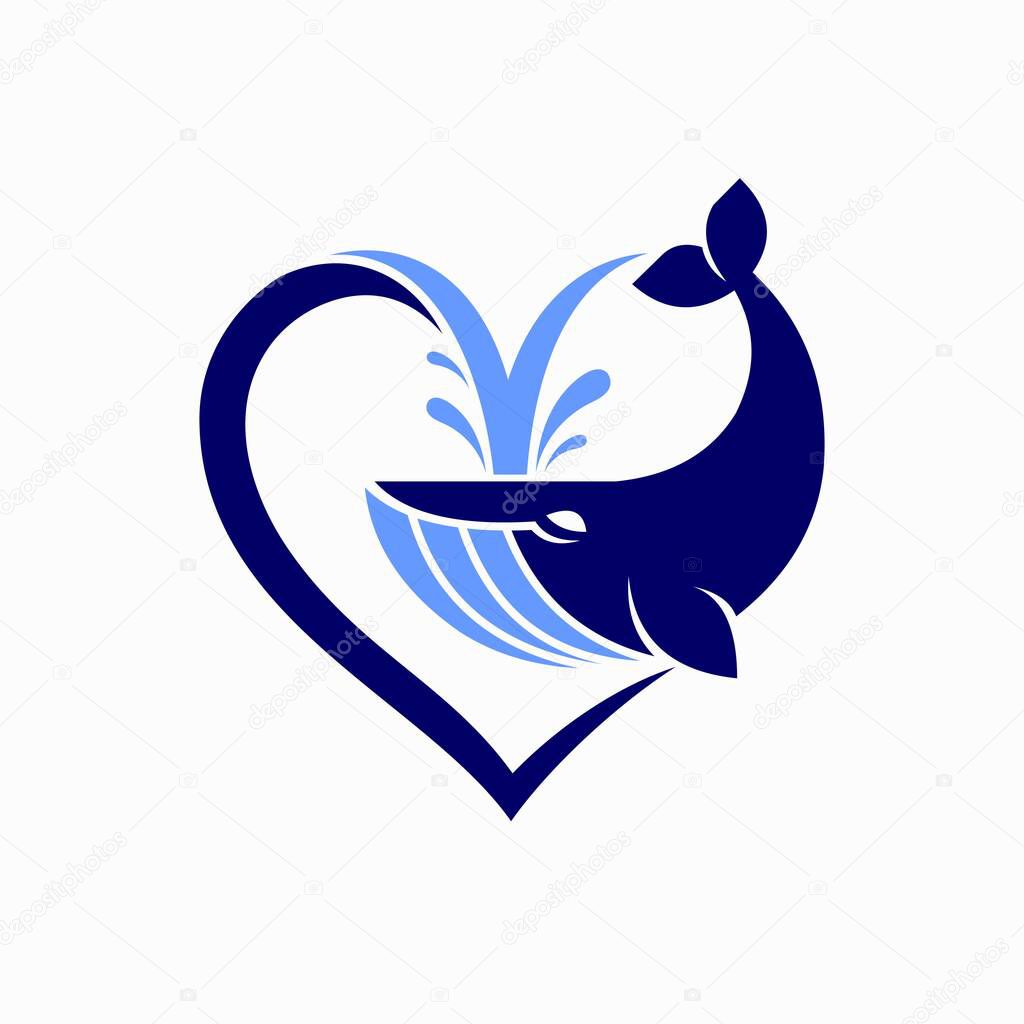 Whale Lovers Logo template