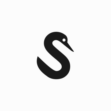 S harfini oluşturan kuğu logosu.