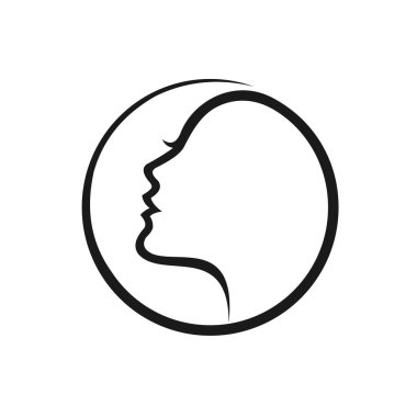 Kadın kafası bir çember oluşturur.