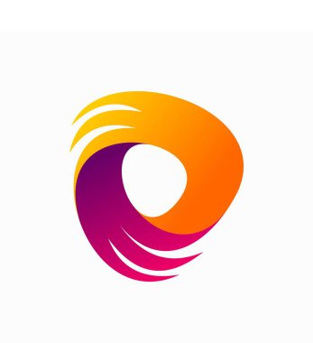 O Harf Logosu Şablon Çizimi