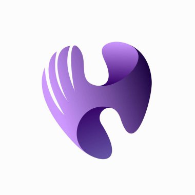 H Harfi Logosu Şablon Çizimi