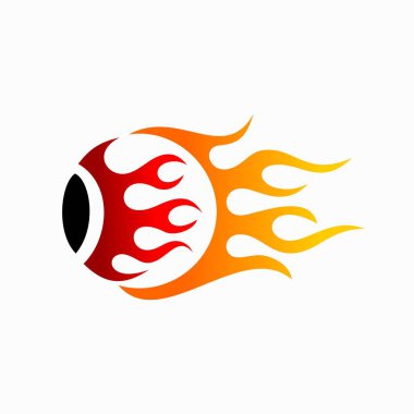 Göz bebekleri ateş vektör logosunu yakıyor