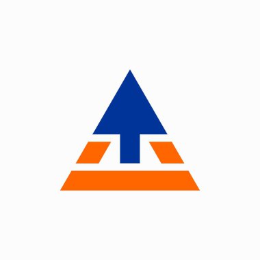 A harfi piramit ve ok oluşturdu.