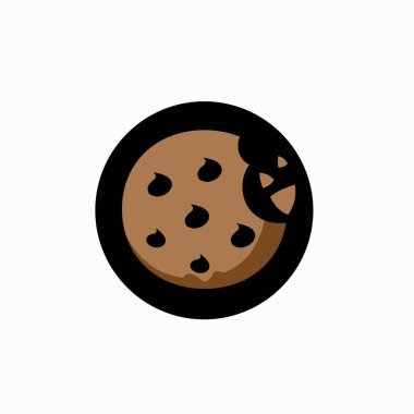 Kurabiye simgesi logosu, pasta vektör logosu
