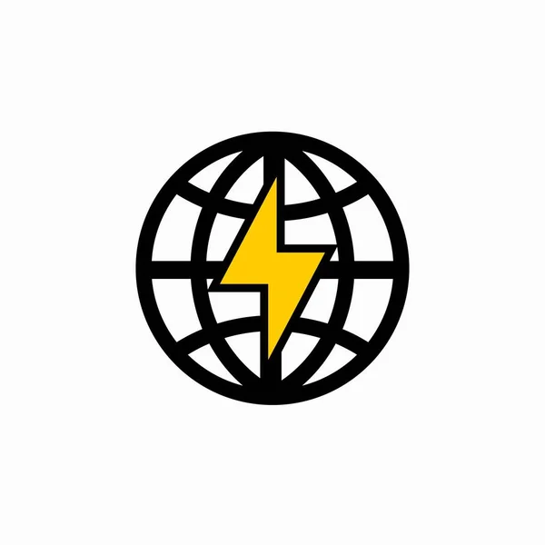 Logotipo Tensão Elétrica Mundo —  Vetores de Stock