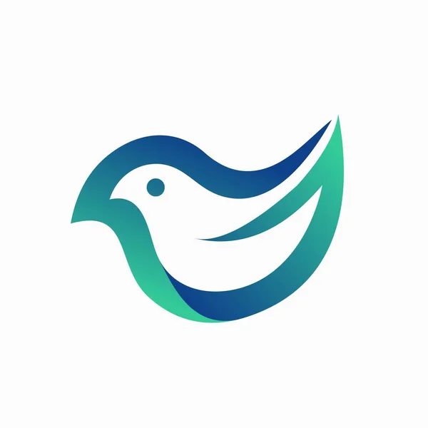 水の色合いの鳥のロゴ — ストックベクタ