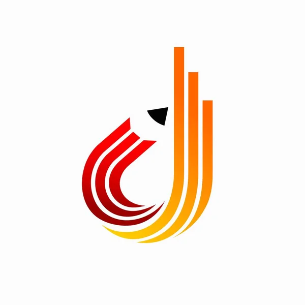 Návrh Loga Tužky Logo Písmene — Stockový vektor