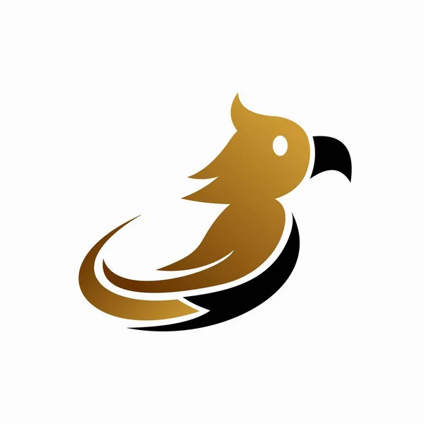 Logotipo Vetor Pássaro Logotipo Bonito Pássaro —  Vetores de Stock