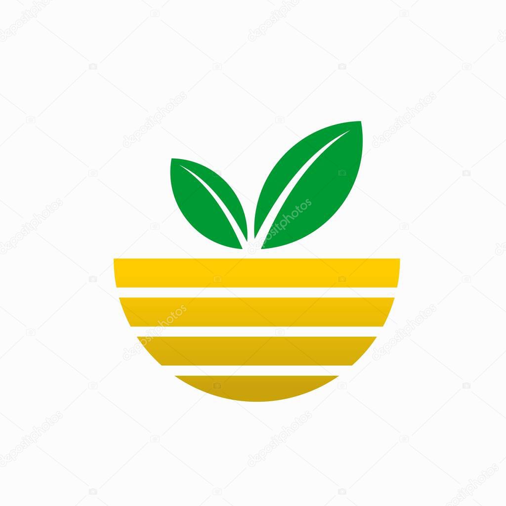 potato logo with abstract lines