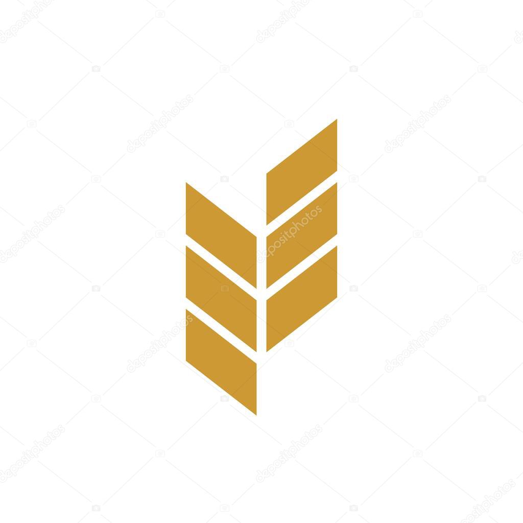 Wheat logo with geometric shapes